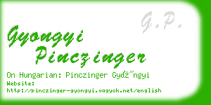 gyongyi pinczinger business card